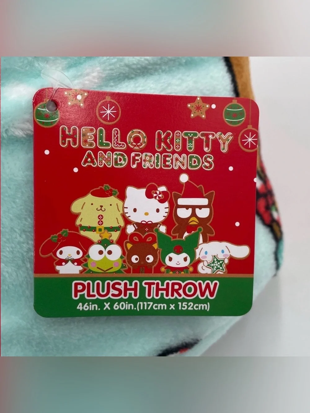 HELLO KITTY Christmas Plush Throw